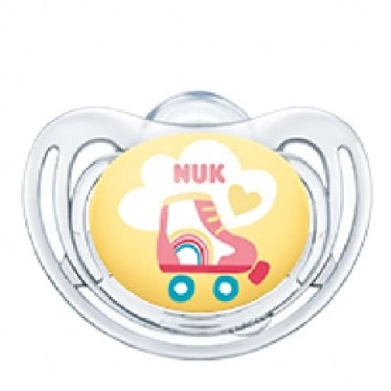 Nuk Freestyle Πιπίλα Σιλικόνης 0-6m Yellow Roler 730.664