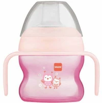 MAM Starter Cup 4m+ Ποτηράκι με χερούλια 150ml Κουκουβάγια Ροζ 462G
