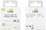 Καλώδιο Type C Long σε USB-C Type C Long 4.0A Φόρτισης - Data 1m Λευκό LCC01 Lime
