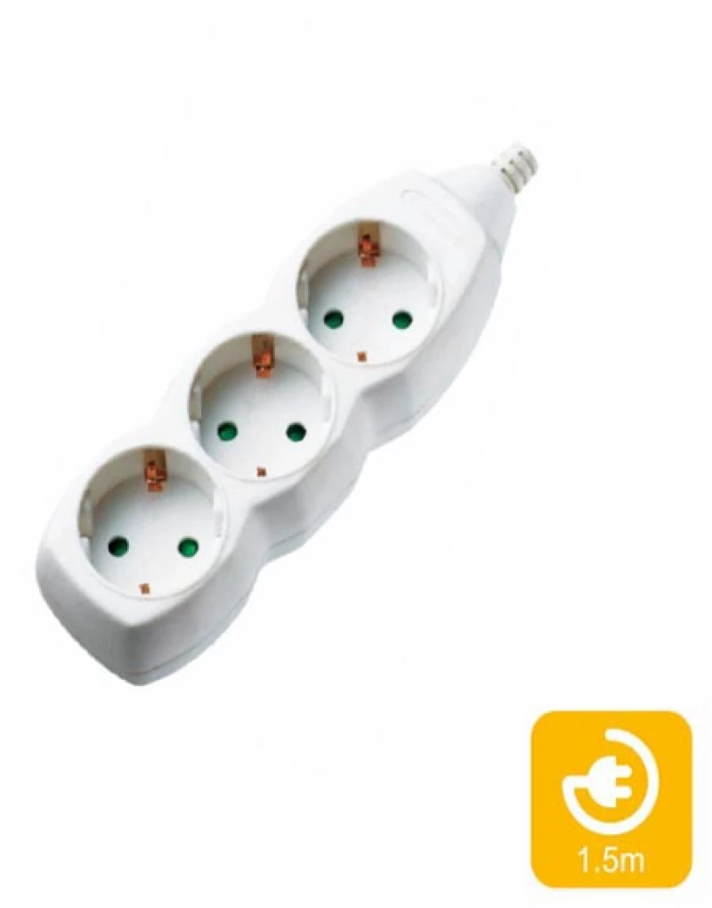 Πολύπριζα 3θ χωρίς Διακόπτη 1,5M,3g1,5 COM
