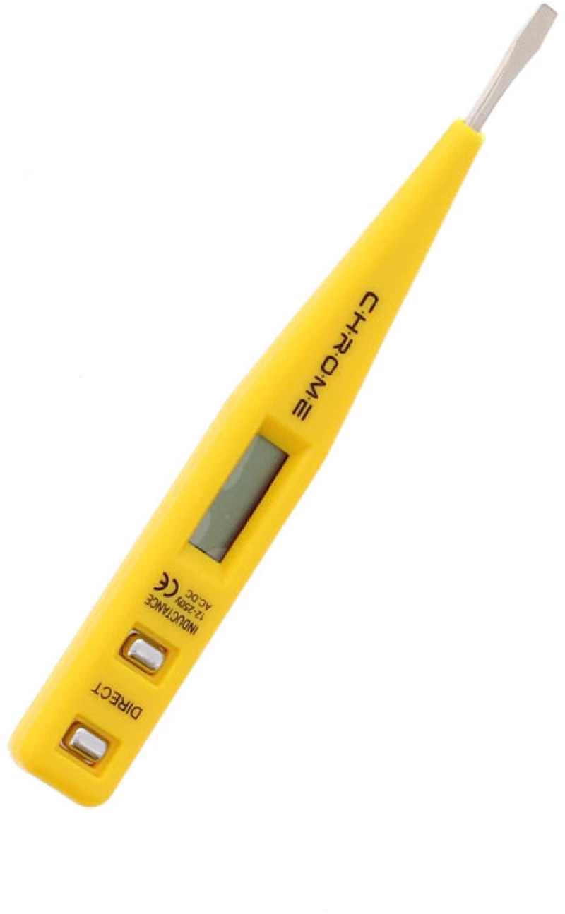 Ελεγκτής τάσης 12-220V TESTER-VOLT-02-CHR