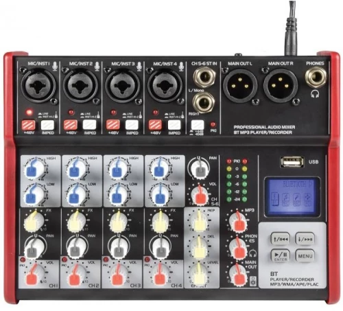 Citronic CSM-6 Compact Μίκτης 6 Καναλιών με USB & Bluetooth (Τεμάχιο) - OEM