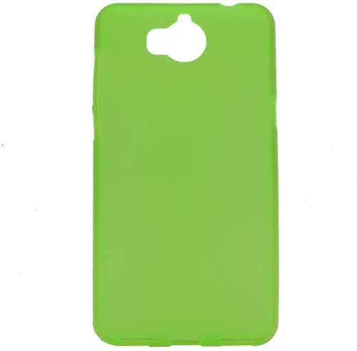 Θήκη πλαστική διαφανή με mat πλάτη για Huawei Y5/Y6 2017 - πράσινο
