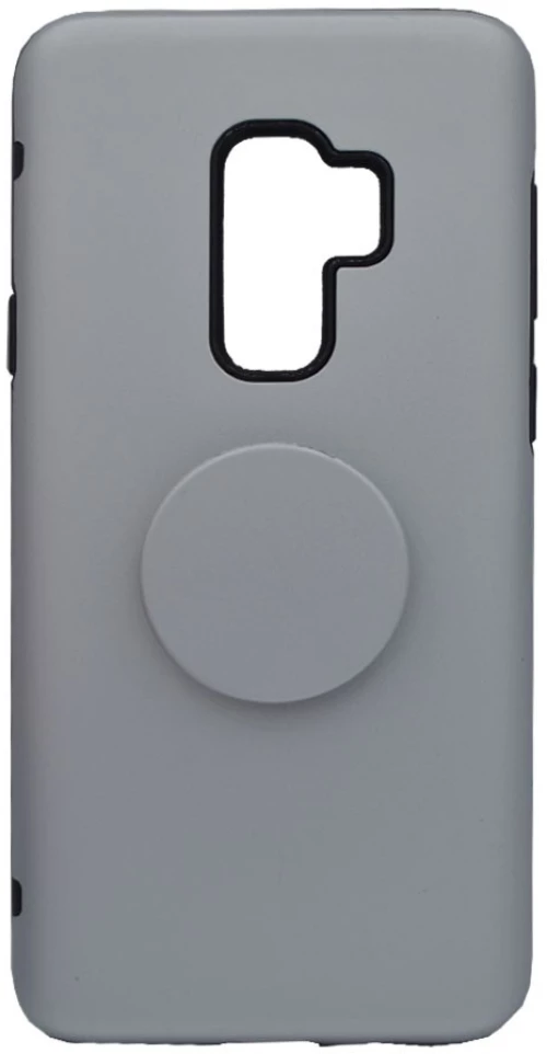 Θήκη ενισχυμένη Tough Armor με Pop Socket για Samsung S9 Plus - ασημί