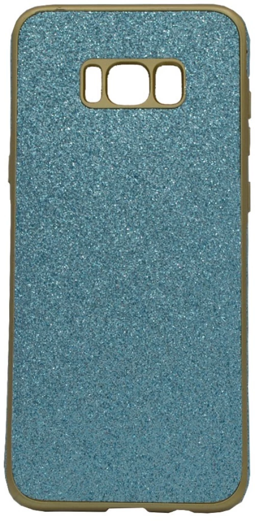 Θήκη σιλικόνης με εξωτερικό Glitter για Samsung S8 Plus - γαλάζιο