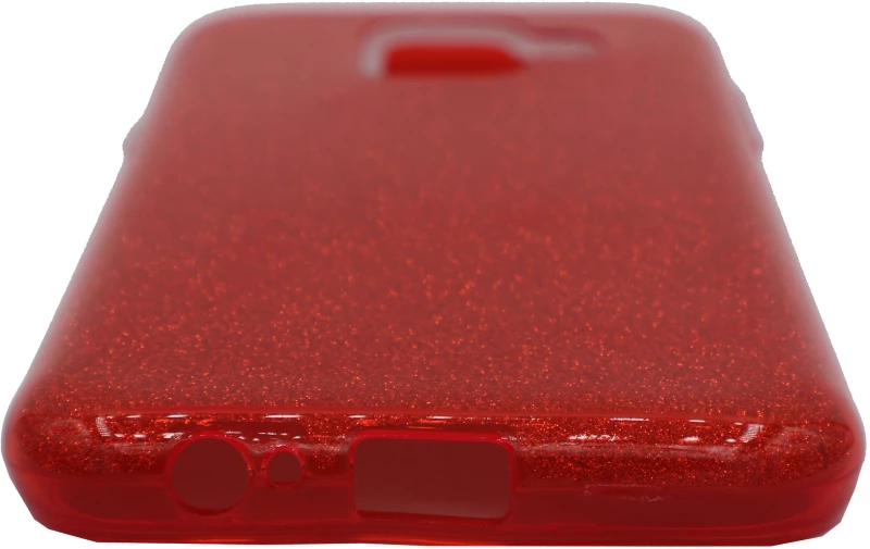 Θήκη TPU με αποσπώμενο Glitter για Samsung A6 2018 - κόκκινο