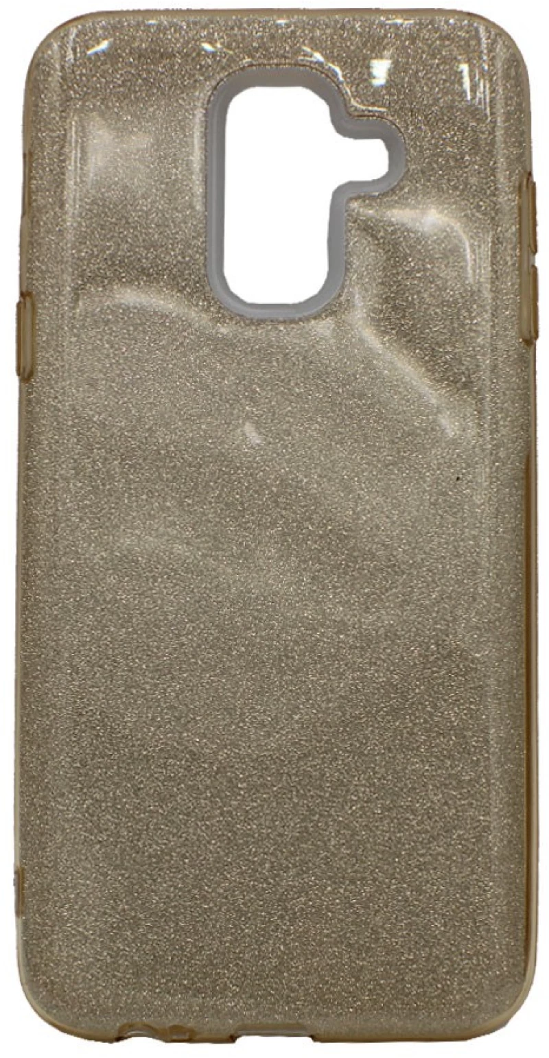 Θήκη TPU με αποσπώμενο Glitter για Samsung A6 Plus 2018 - χρυσό