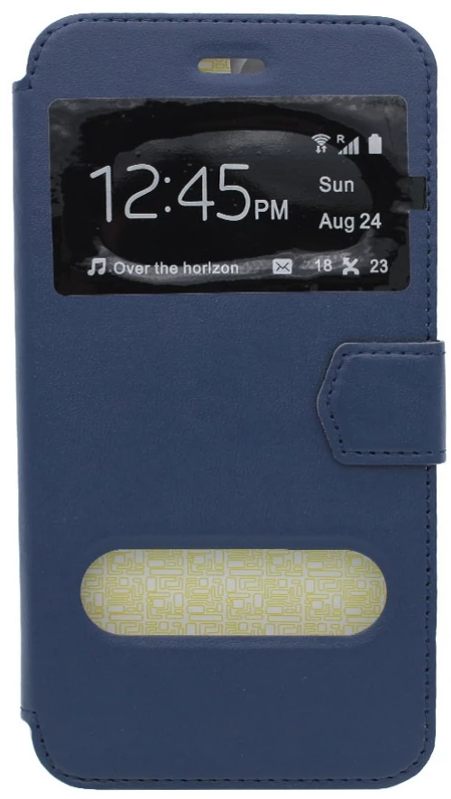 Θήκη flip με Call Display,δυνατότητα απάντησης και STAND για Huawei Mate 10 Pro - σκούρο μπλε