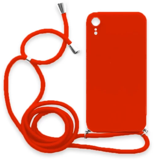 Θήκη Σιλικόνης Crossbody για Apple iPhone XR - Κόκκινο