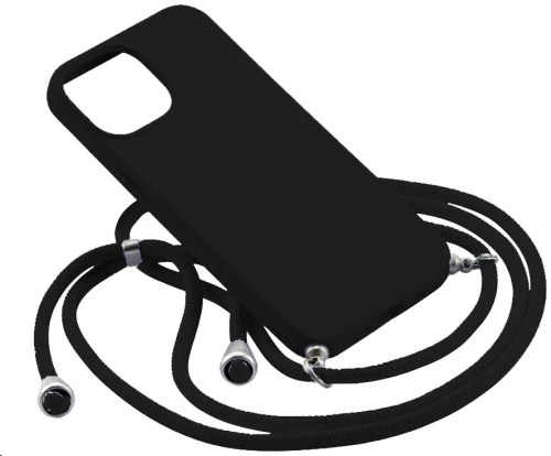 Θήκη Σιλικόνης Crossbody για Apple iPhone 13 Pro - Μαύρο