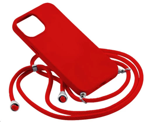 Θήκη Σιλικόνης Crossbody για Apple iPhone 13 - Κόκκινο