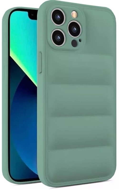 Θήκη Puffer για Apple iPhone 14 Pro - Πράσινο