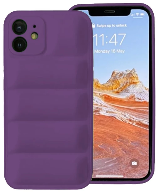 Θήκη Puffer για Apple iPhone 11 - Σκούρο Μωβ