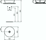 Ideal Standard Νιπτήρας Επικαθήμενος Φ40 Ipalyss Black Matt E1398V3