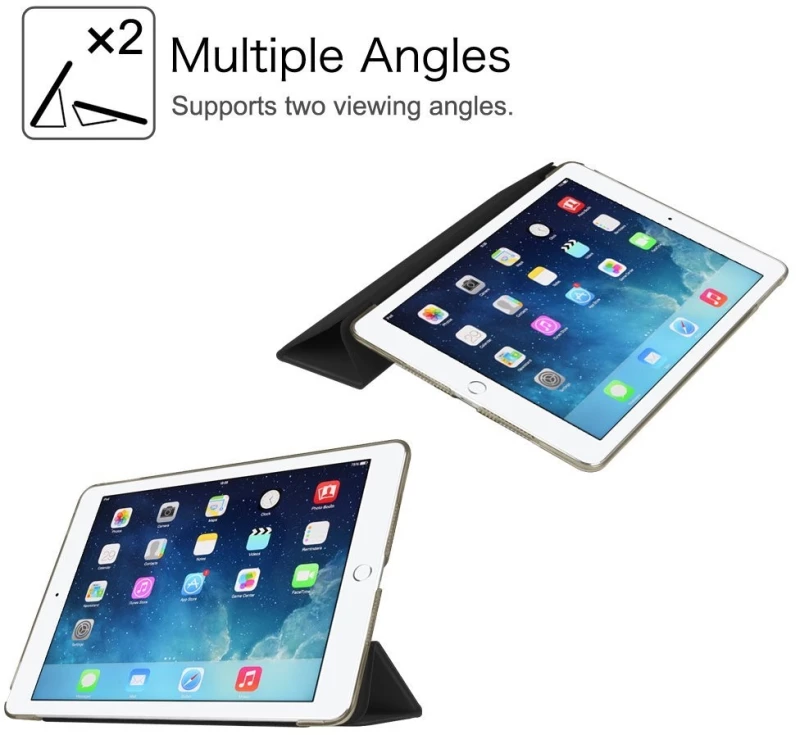 Θήκη iPad Trifold Smart View και πίσω TPU για iPad Mini 2/3/4 - Μαύρο