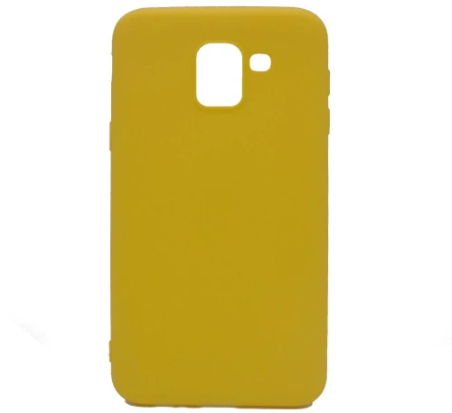 Θήκη σιλικόνης TPU Ultra Slim 0.3mm soft mat για Samsung J6 2018 - κίτρινο
