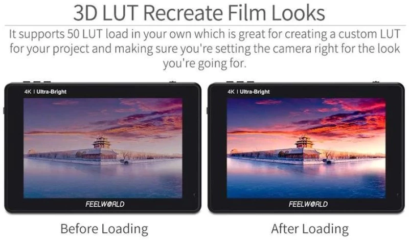 FeelWorld LUT7 7" 3D LUT 4K HDMI Monitor