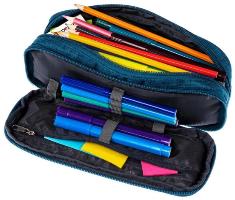 Κασετίνα με 2 Θήκες Polo Duo Box Jean 7x8x23cm Μπλε 937004-5803