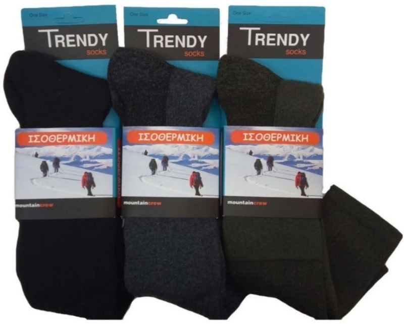 Ανδρικές Ισοθερμικές Κάλτσες Trendy Μέχρι Το Γόνατο 3 Pack Multicolor