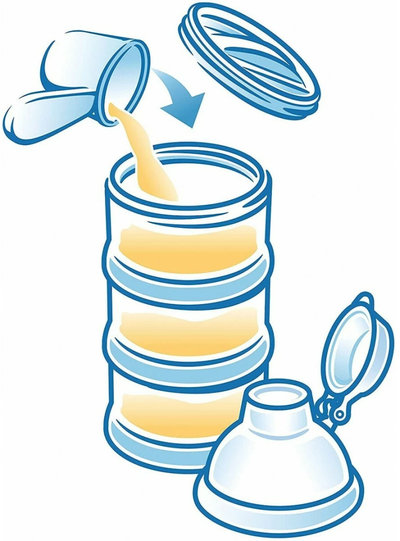 Nuk Milk Powder Dispenser Θήκη Δοσομετρητής Σκόνης Γάλακτος Χρώμα:Μπλε