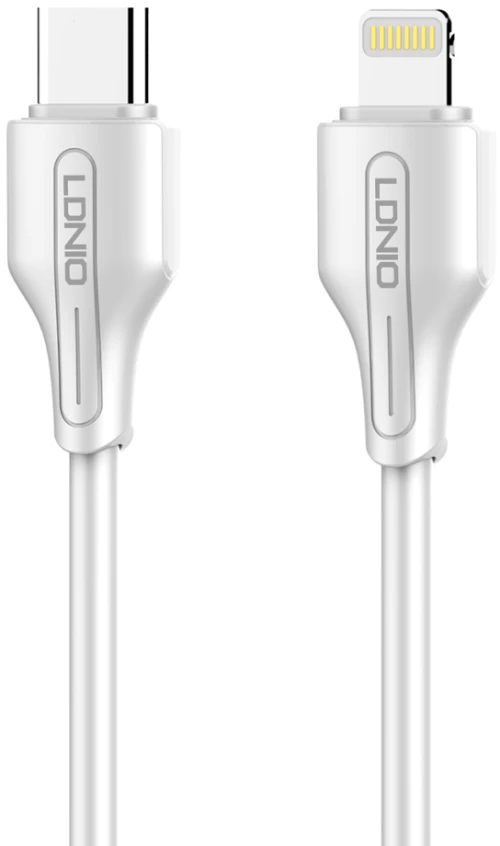LDNIO καλώδιο Lightning σε USB-C LC121I, 30W PD, 1m, λευκό