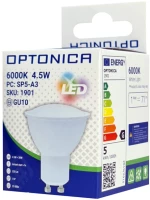 OPTONICA LED λάμπα spot 1901, 4.5W, 6000K, GU10, 320lm