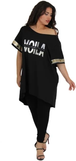 T-shirt VOILA-MP863.BLACK Μαύρο