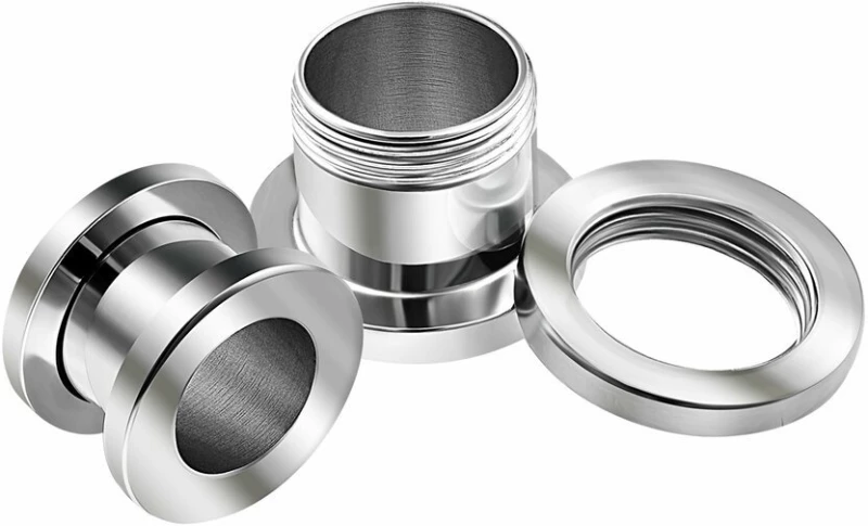 ΣΚΟΥΛΑΡΙΚΙ ΑΤΣΑΛΙ FLESH TUNNEL ΑΣΗΜΙ 6MM