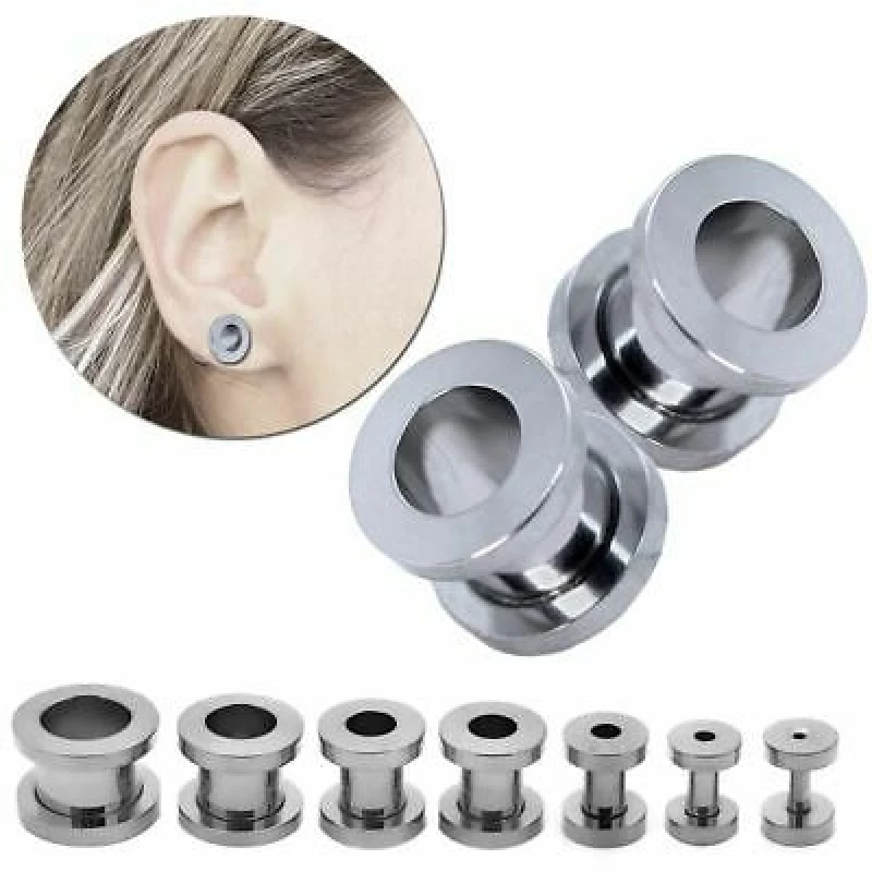 ΣΚΟΥΛΑΡΙΚΙ ΑΤΣΑΛΙ FLESH TUNNEL ΜΑΥΡΟ 3MM