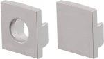 SET OF GREY PLASTIC END CAPS FOR P121, P122, P123 1PC WITH HOLE & 1PC WITHOUT HOLE ACA EP123