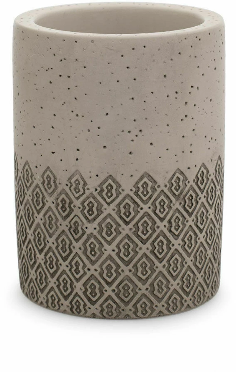 Ποτηροθήκη Τσιμέντο Ø7,6*10,1cm Ecocasa Native Beige-Brown 02-11918