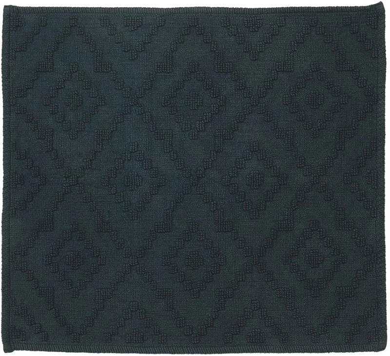 Ταπέτο Μπάνιου 60x60cm 100% Cotton Dark Green Sealskin Aztec  800099