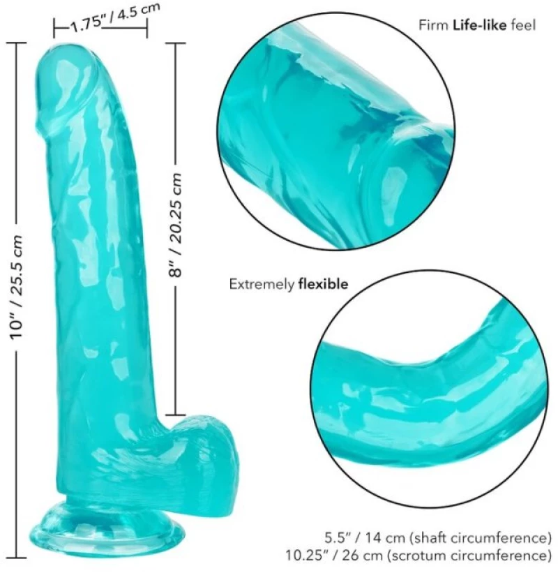 CALEX SIZE QUEEN DILDO - BLUE 20.3 CM