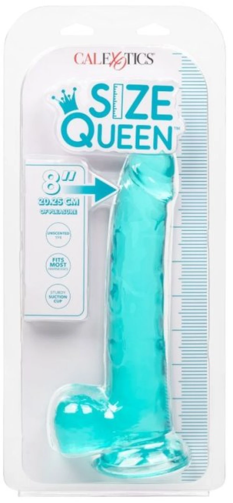 CALEX SIZE QUEEN DILDO - BLUE 20.3 CM