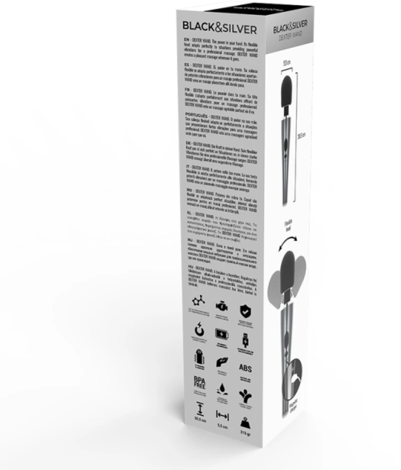 BLACK&SILVER DEXTER MASSAGE WAND