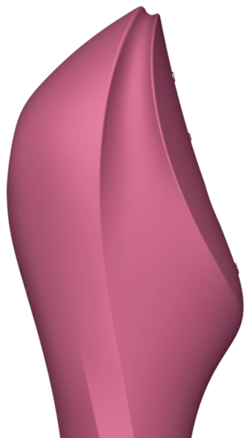 SATISFYER CURVY TRINITY 3 AIR PULSE VIBRATOR - RED