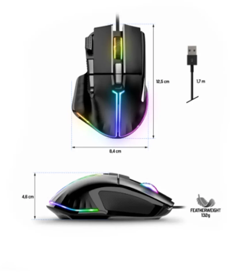 Pro M5 RGB Ενσύρματο Ποντίκι