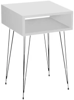 Κομοδίνο μελαμίνης Scott Megapap χρώμα λευκό 40x30x60εκ.
