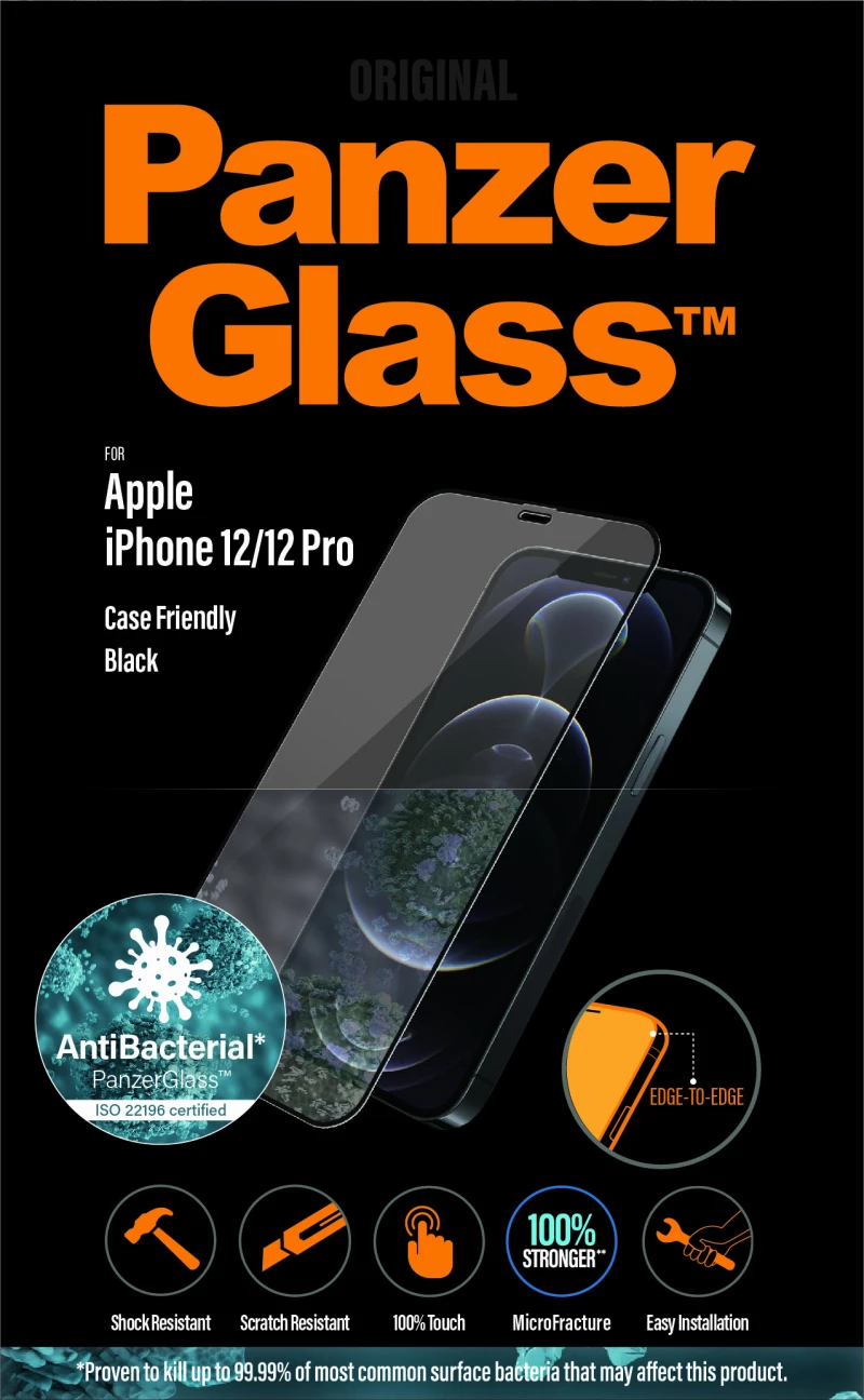 PanzerGlass Screen Protector Apple iPhone 12 | 12 Pro | Edge-to-Edge