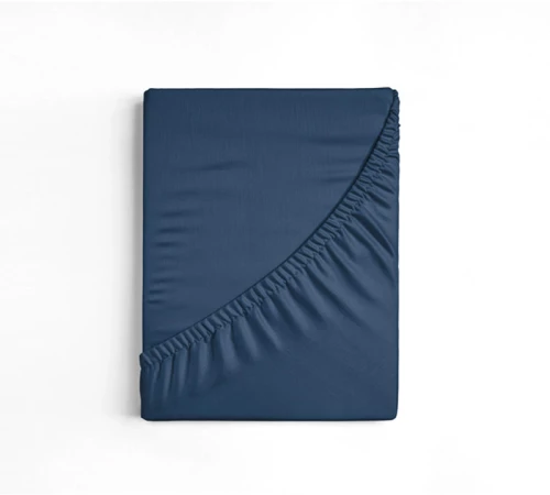 King Size Σεντόνι με Λάστιχο 100% Βαμβάκι 180 x 200 x 30 cm Χρώματος Μπλε Dreamhouse 8720578052257