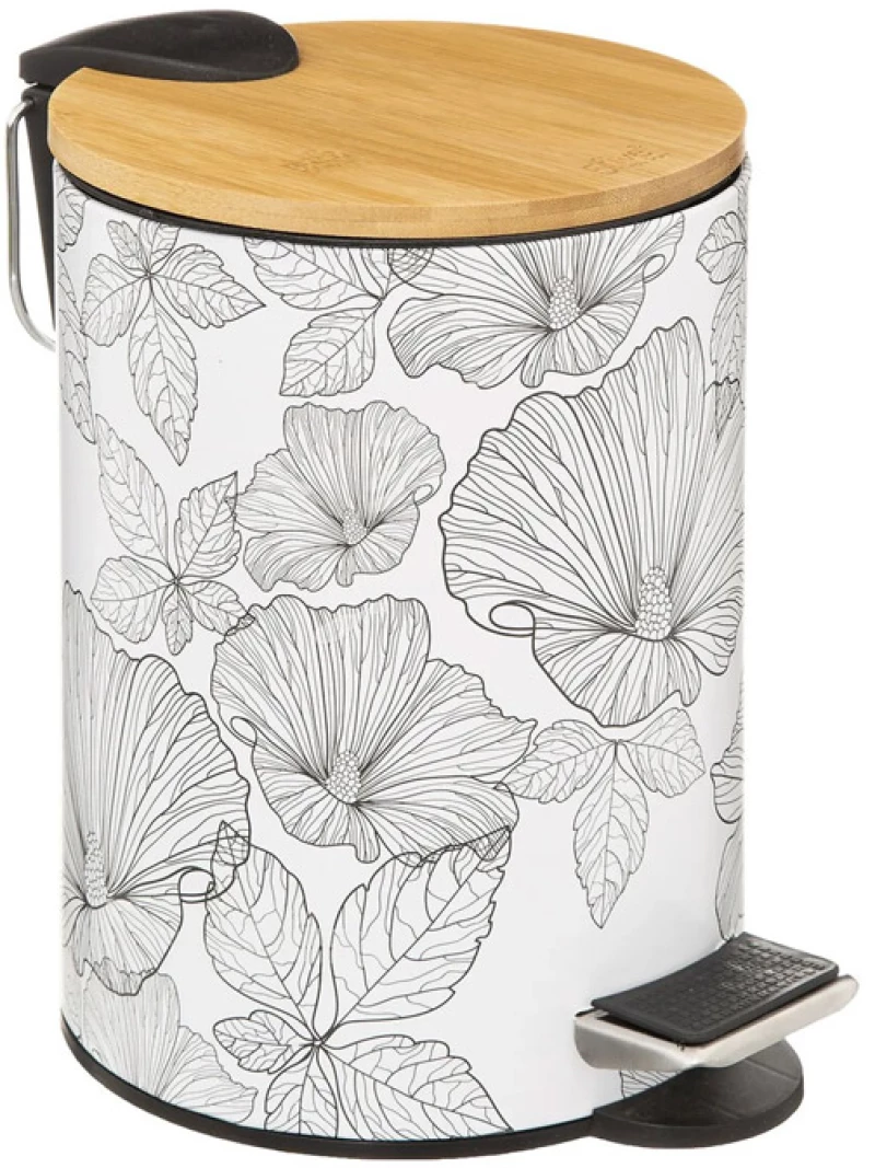 Κάδος Απορριμμάτων Χαρτοδοχείο 3 Lt Blackflora 5Five Simply Smart 174692A