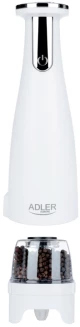 Σετ Ηλεκτρικός Μύλος Μπαχαρικών με Βάση 3 τμχ Χρώματος Λευκό Adler AD-4449w