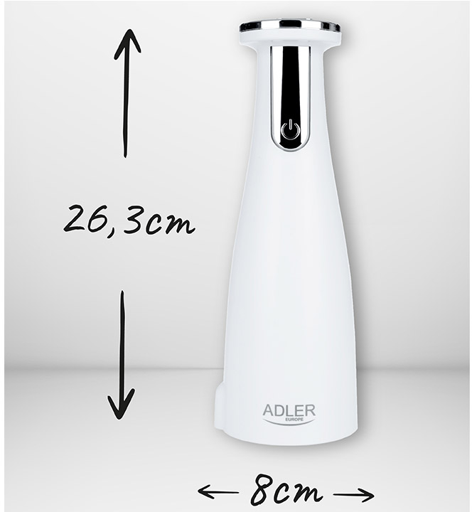 Σετ Ηλεκτρικός Μύλος Μπαχαρικών με Βάση 3 τμχ Χρώματος Λευκό Adler AD-4449w