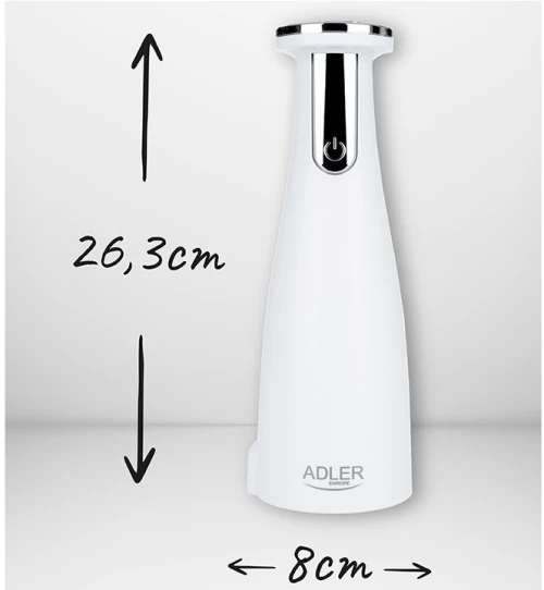 Σετ Ηλεκτρικός Μύλος Μπαχαρικών με Βάση 3 τμχ Χρώματος Λευκό Adler AD-4449w