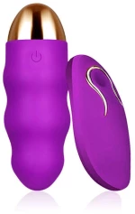 Big Vibrating Egg Abby Remote, multiple programs Silicon, USB, purple