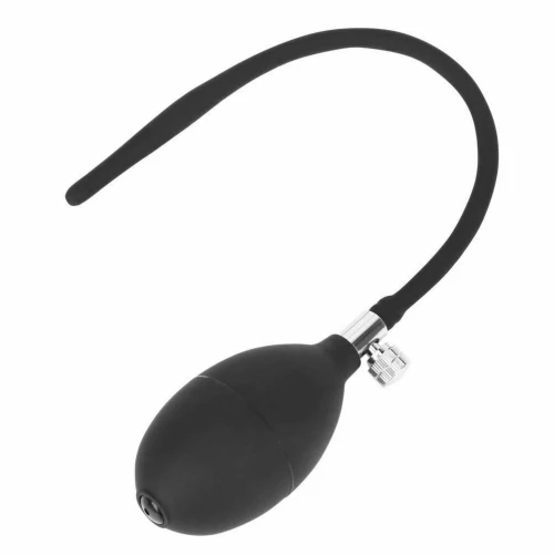 Inflatable Urethral Dilator with Balloon, PVC, Black