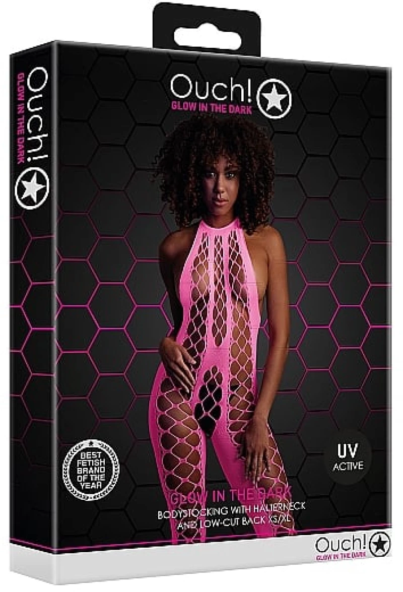 Ouch!! Neon Bodystocking with Halterneck