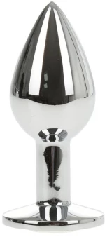 Πρωκτική σφήνα Metallic Buttplug μικρή Silver/Clear