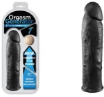 Orgasm Generator vibrating phallic Penis Sleeve sheath Black