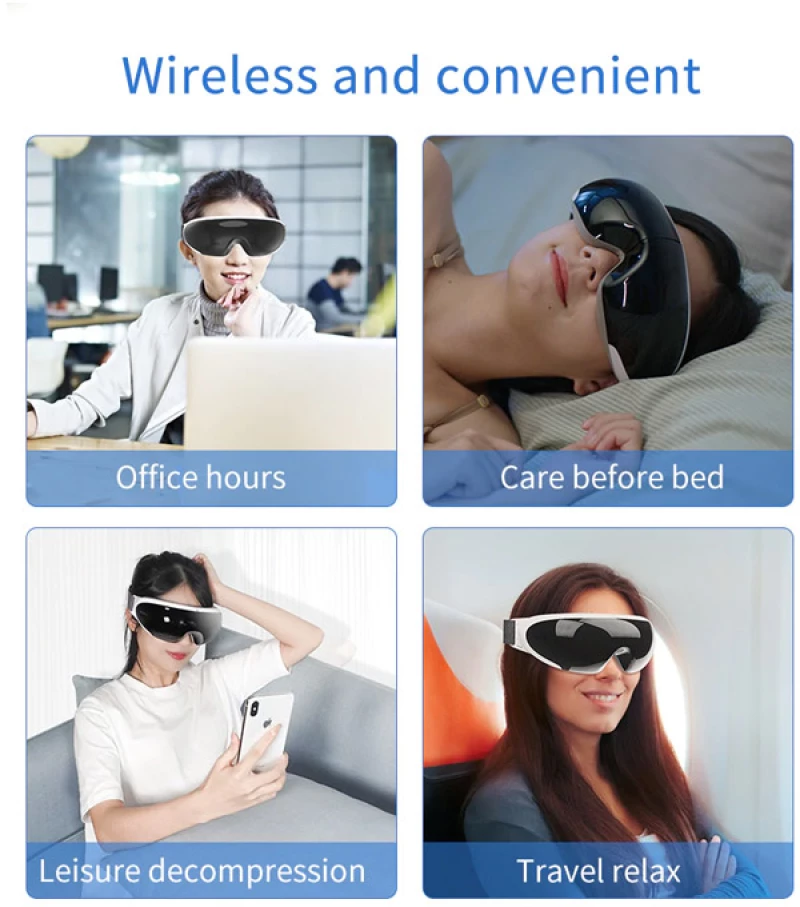 Επαναφορτιζόμενη Συσκευή Μασάζ Ματιών Visual Smart Eye Massager Anlan ALYBAMY01-01